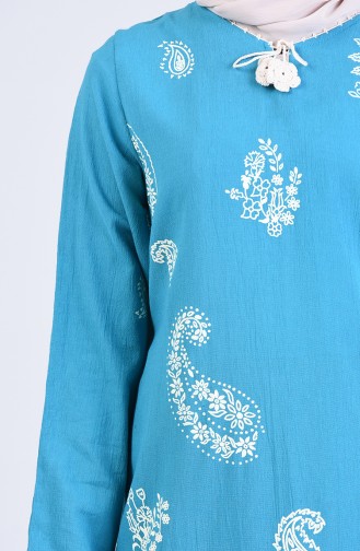 Robe Hijab Turquoise 0044-04