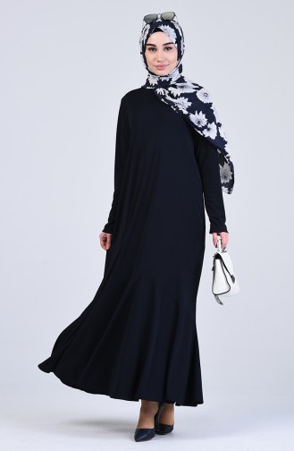 Dunkelblau Hijab Kleider 0043-04