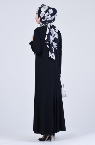 Dunkelblau Hijab Kleider 0043-04