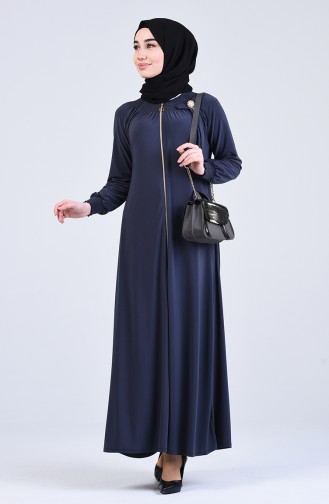 Anthrazit Hijab Kleider 1013-01