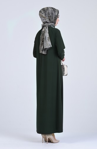Khaki Hijab Kleider 1013-06