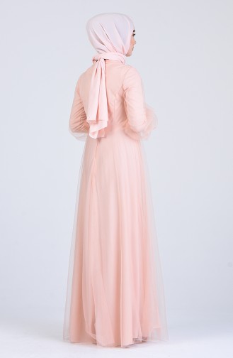 Lachsrosa Hijab Kleider 5007-01