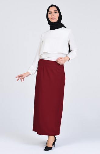 Claret Red Skirt 0110-08