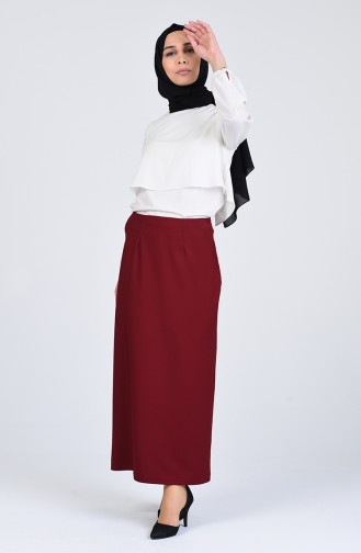Claret Red Skirt 0110-08