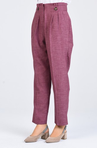 Straight Leg Trousers with Pockets 1122-05 Damson 1122-05