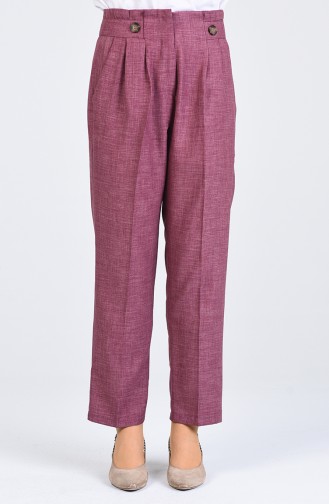 Straight Leg Trousers with Pockets 1122-05 Damson 1122-05