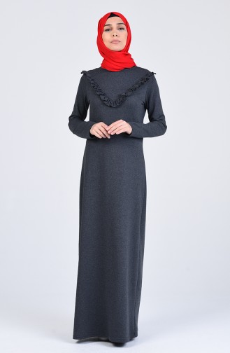 Rauchgrau Hijab Kleider 2992-12