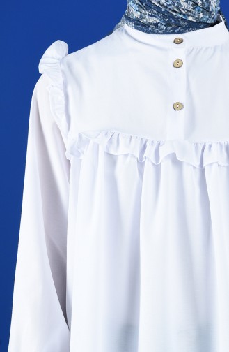 Frilly Tunic 1436-06 White 1436-06