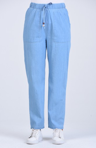 Jeans Hose mit Tasche 4048-01 Jeansblau 4048-01