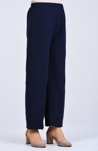 Elastic Double-leg Pants 1985-02 Navy Blue 1985-02