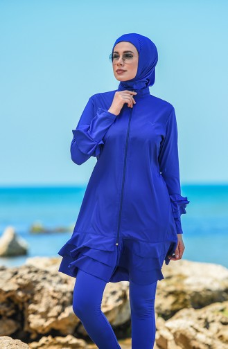 Saks-Blau Hijab Badeanzug 20146-02