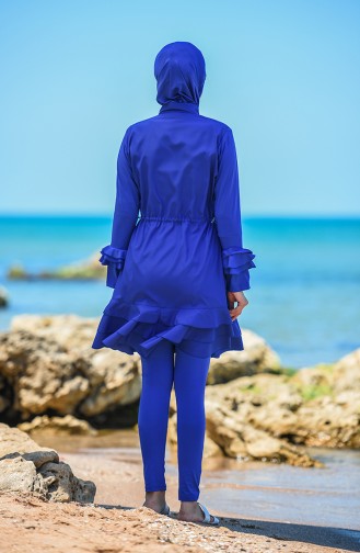 Saks-Blau Hijab Badeanzug 20146-02