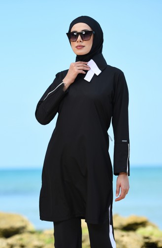 Black Swimsuit Hijab 19365-01