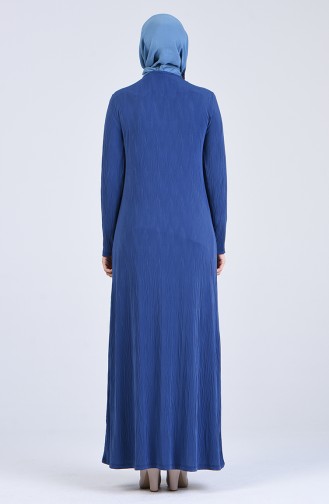 Self-patterned Dress 7010-02 Indigo 7010-02