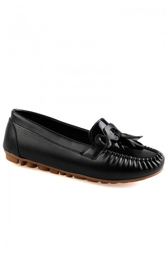 Black Woman Flat Shoe 0144-08
