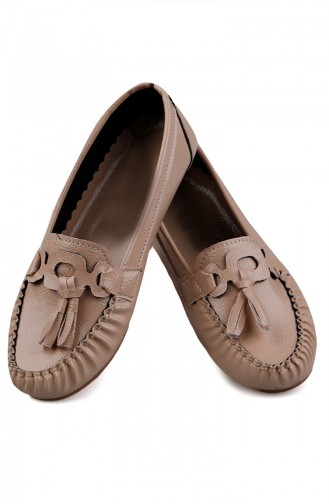 Beige Damen Ballerinas 0144-09