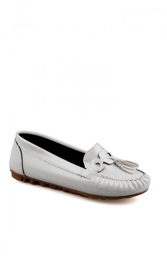 White Woman Flat Shoe 0144-10