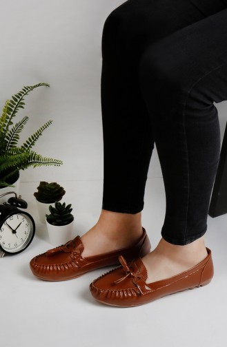 Tobacco Brown Woman Flat Shoe 0144-11