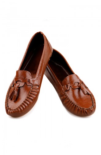 Tobacco Brown Woman Flat Shoe 0144-11