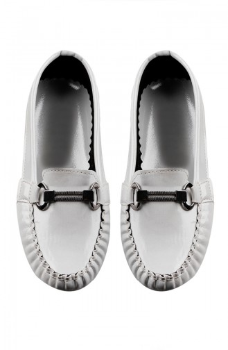 White Women`s Flats 0146-11