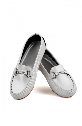 White Women`s Flats 0146-11