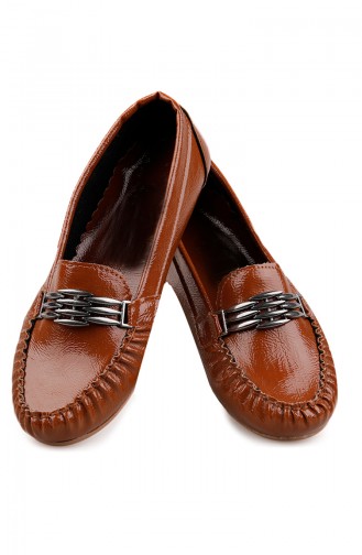 Tobacco Brown Woman Flat Shoe 0148-10