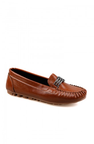 Tobacco Brown Woman Flat Shoe 0148-10