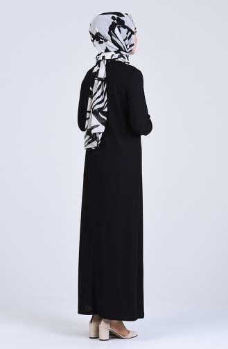 Black Hijab Dress 6510-02