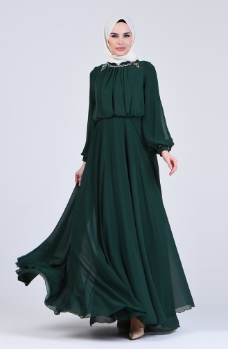 Smaragdgrün Hijab-Abendkleider 5160-02