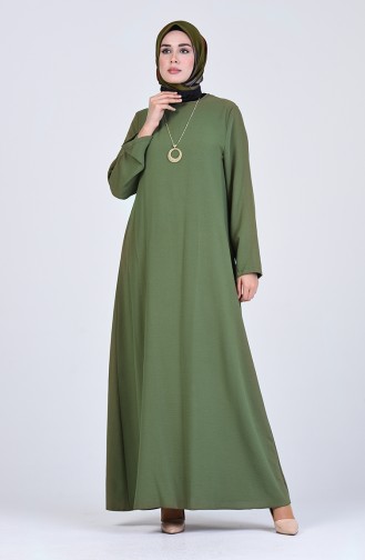 Khaki Hijab Kleider 0083-06