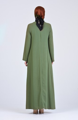 Khaki Hijab Kleider 0083-06