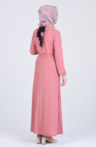 Robe Hijab Rose Pâle 6545-02