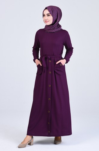 Purple Hijab Dress 6545-03