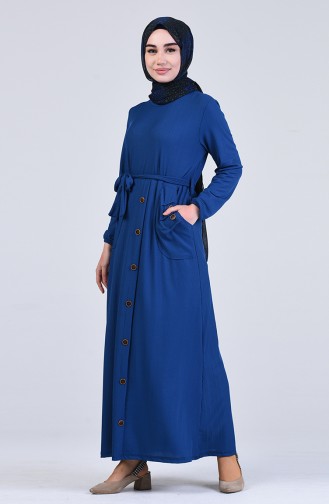 Indigo Hijab Dress 6545-04