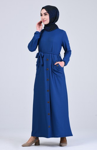 Indigo Hijab Dress 6545-04