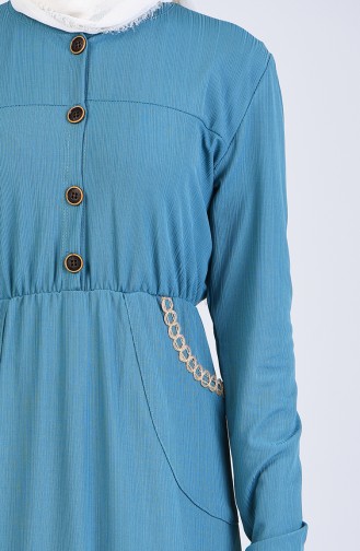 Green Almond Hijab Dress 6571-02