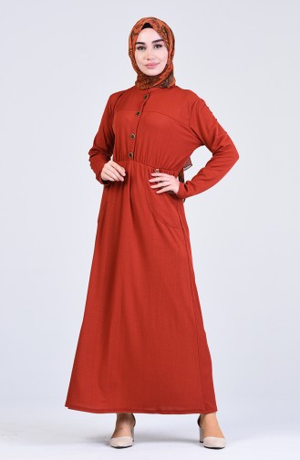 Robe Hijab Couleur brique 6571-03