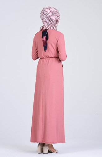 Dusty Rose Hijab Dress 6571-05