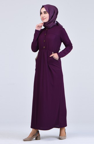 Purple Hijab Dress 6571-06
