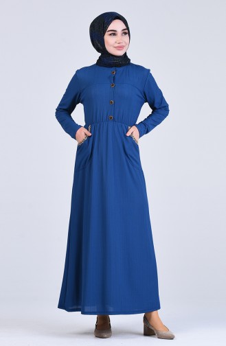 Indigo Hijab Dress 6571-07