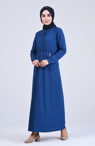Indigo Hijab Dress 6571-07