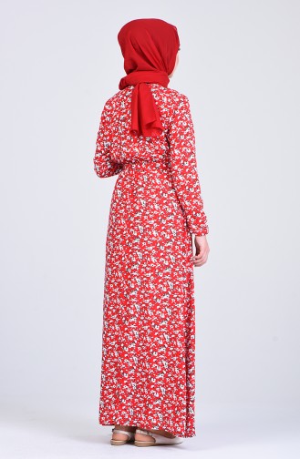 Rot Hijab Kleider 6573-05