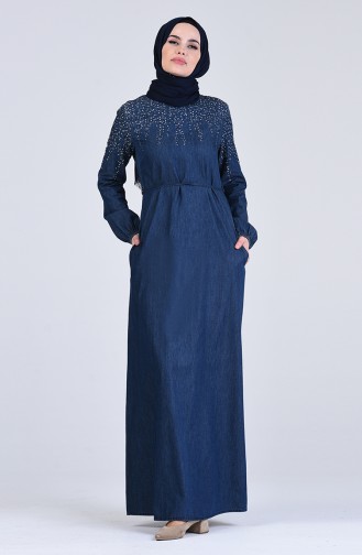 Robe Hijab Bleu Marine 4122-01