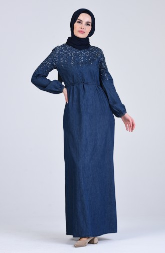Robe Hijab Bleu Marine 4122-01