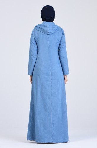 Robe Hijab Bleu Jean 4129-01