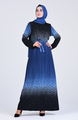 Saxe Hijab Dress 5708K-04