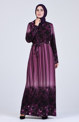 Purple İslamitische Jurk 5708L-04