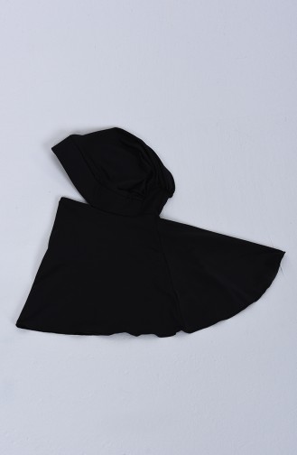 Schwarz Hijab Badeanzug 01