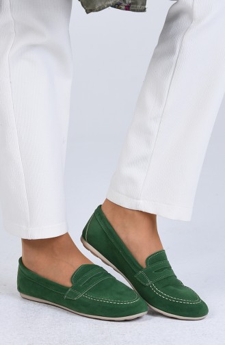 Henna Green Woman Flat Shoe 0404-01