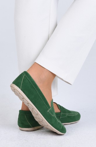 Henna Green Women`s Flats 0404-01